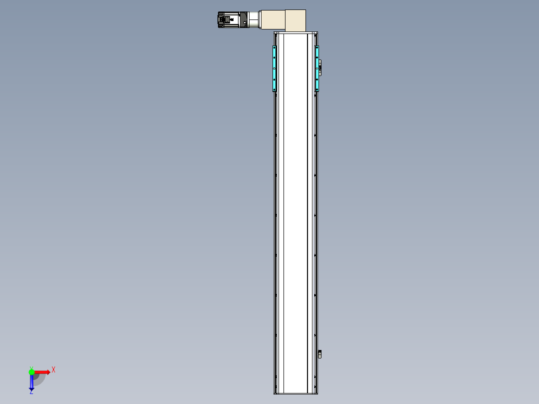 同步带滑台-半封闭B22-L100-C-S1400-L-P75-D3-N5俯视图