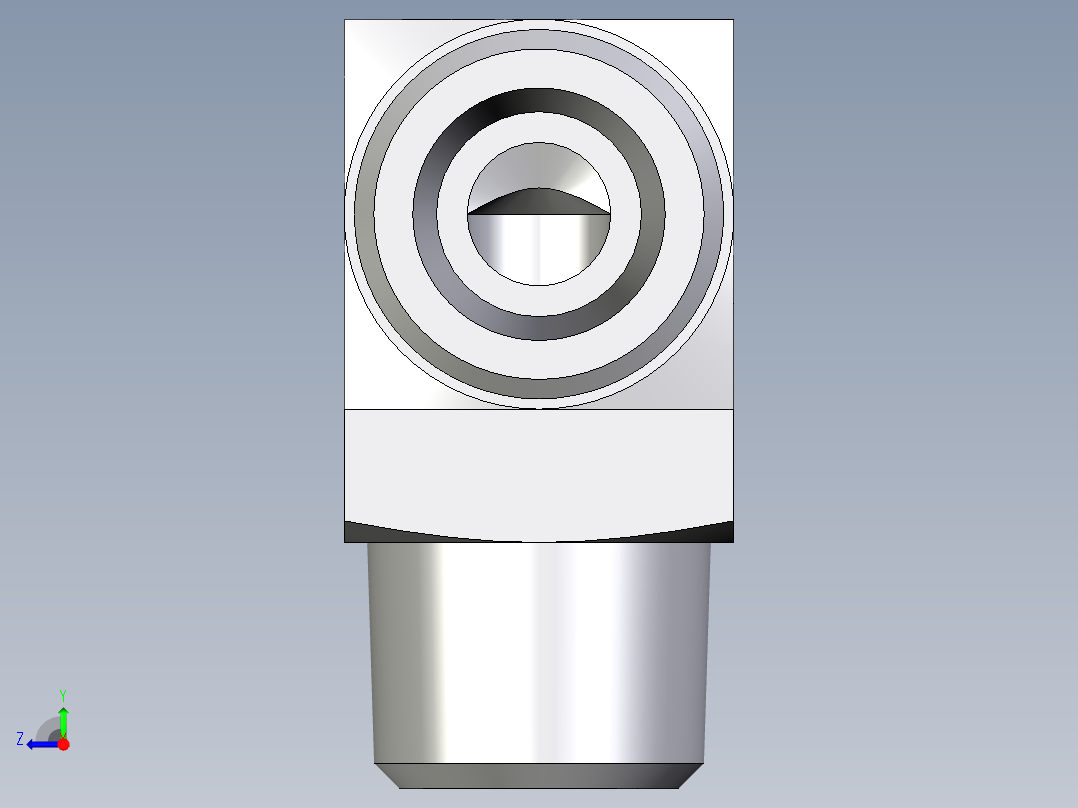 卡套式工业通用硬管接头EO_Male_stud_elbow_WE10SMCFX右视图