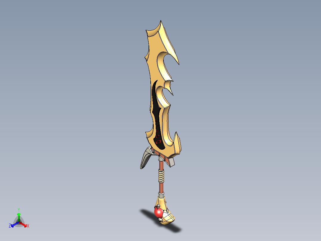 剑、宝剑(176)正等轴测图