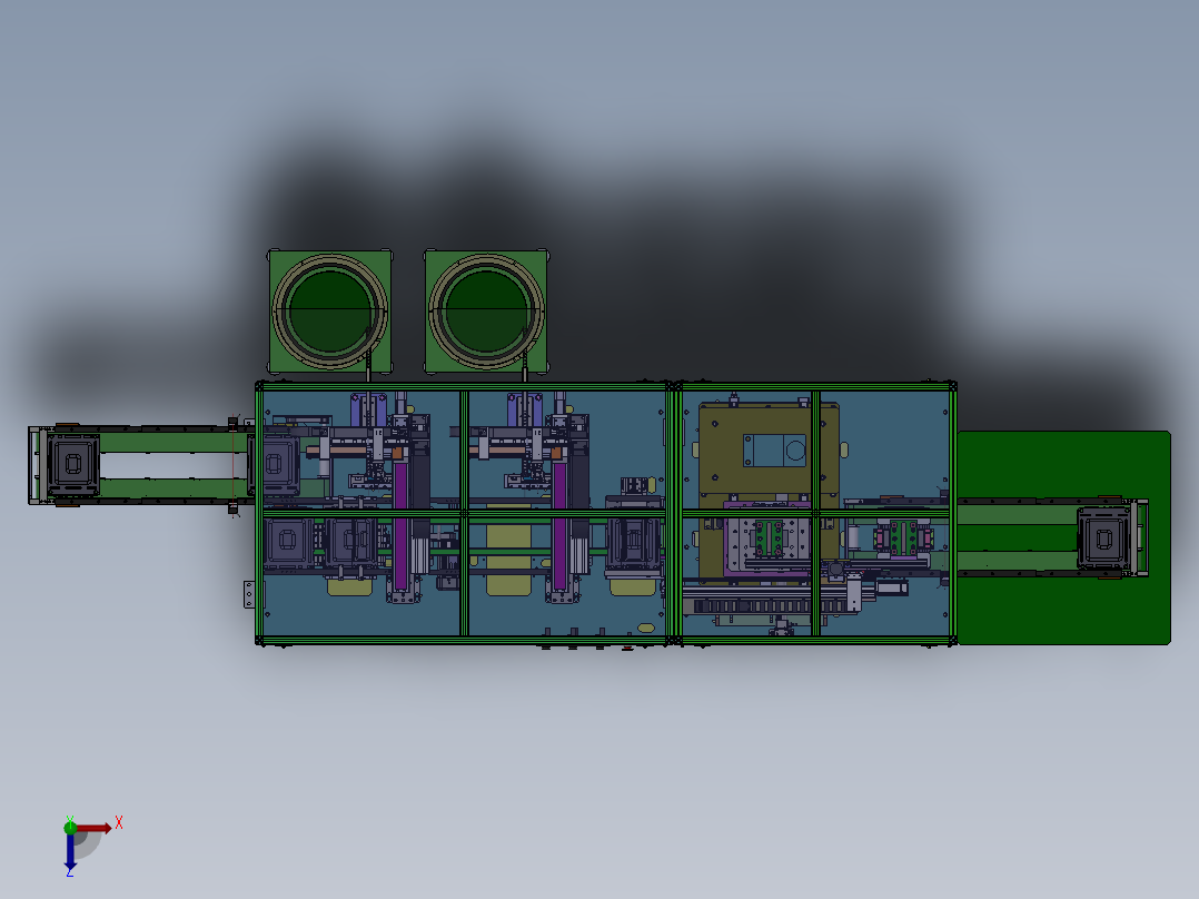 新能源动力电池电芯支架组合压紧机sw21可编辑俯视图