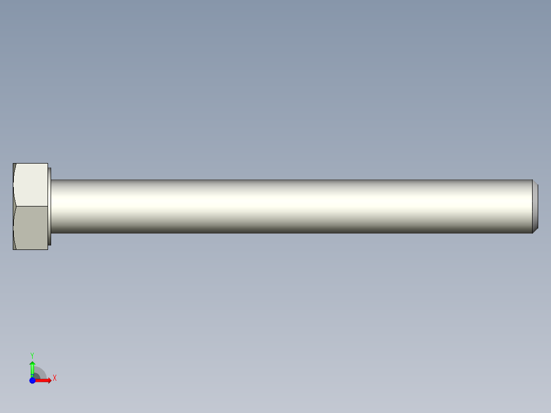 螺钉-DIN_931-M5x0.8x45.stp前视图