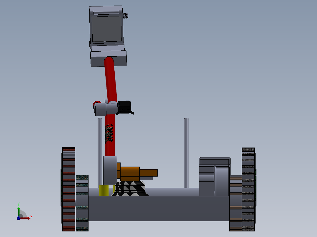 I Robot履带车机器人前视图