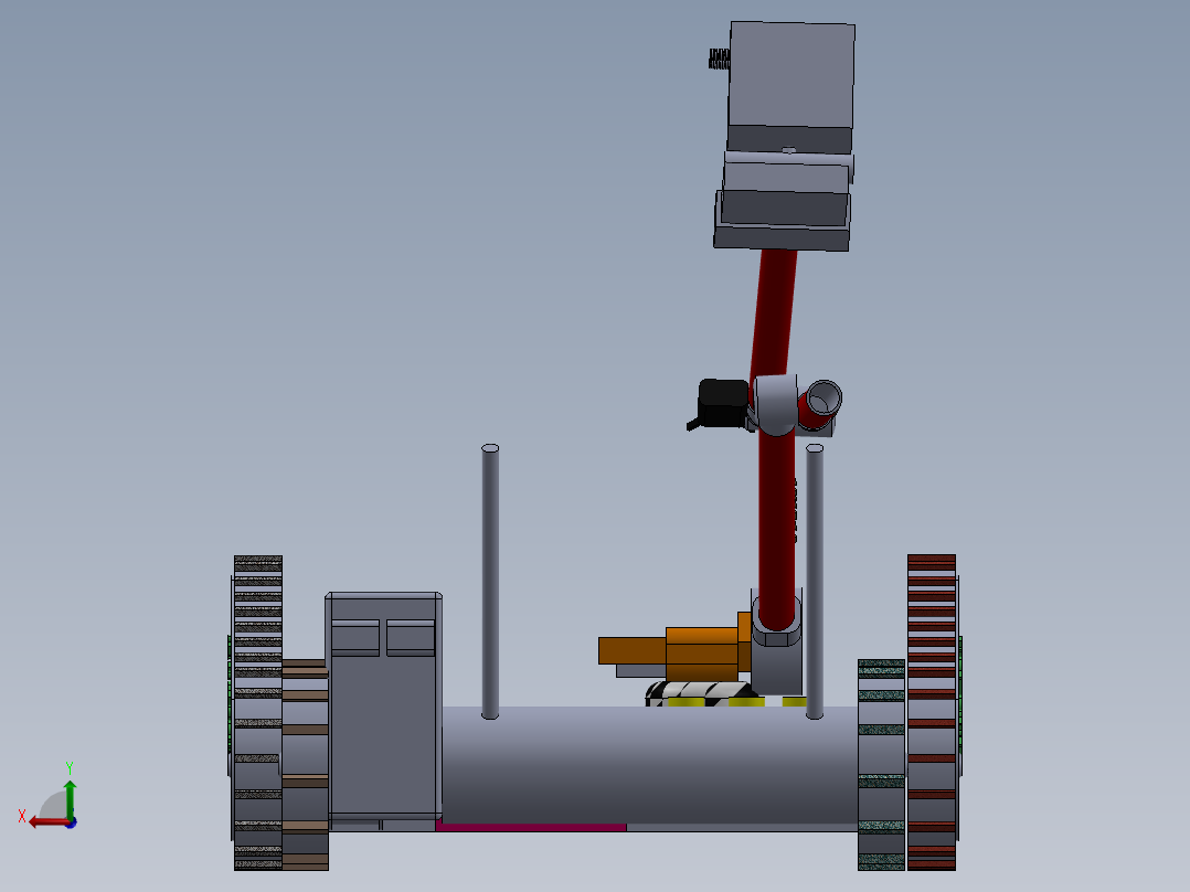 I Robot履带车机器人后视图
