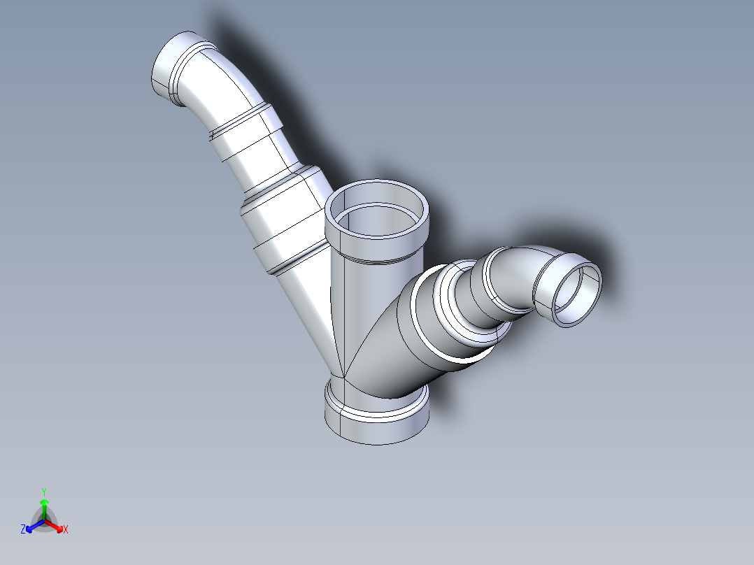 船舶管路系统S12_SeaDrainPLUS_DoubleComboReducingWye-SxSxSxS_37E268232_3x2in Sea Drain Plus - Double Combo Reducing Wye - SxSxSxS