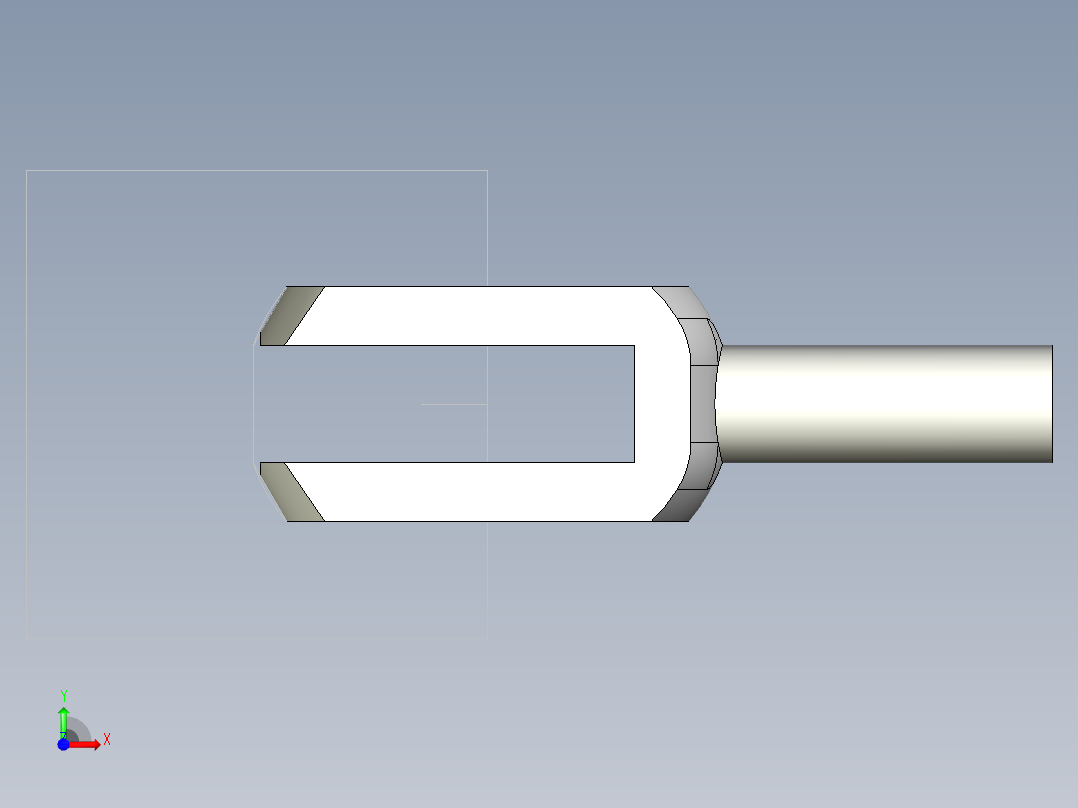 U接頭10.(A)-3D多系列多零件图纸模型前视图