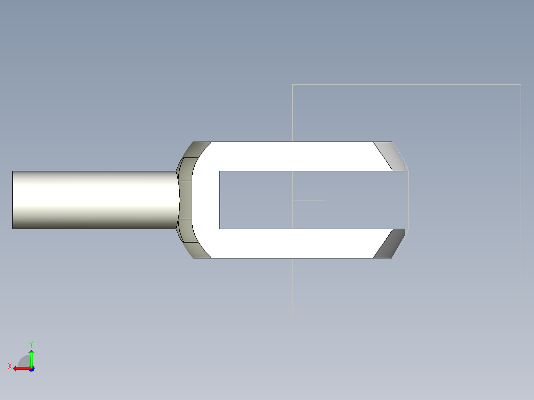 U接頭10.(A)-3D多系列多零件图纸模型后视图