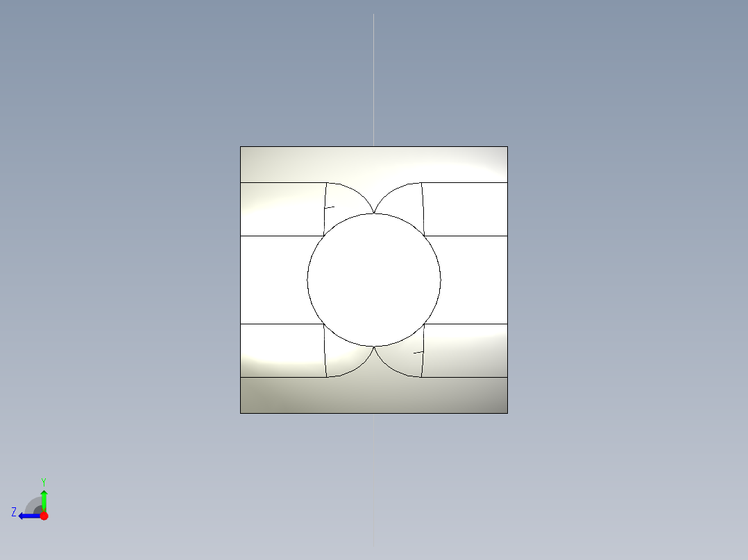 U接頭10.(A)-3D多系列多零件图纸模型右视图