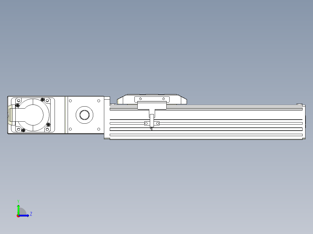 同步带全封闭直线模组TPA-HCB-85D-90-L150-ML-C-P20-N3左视图