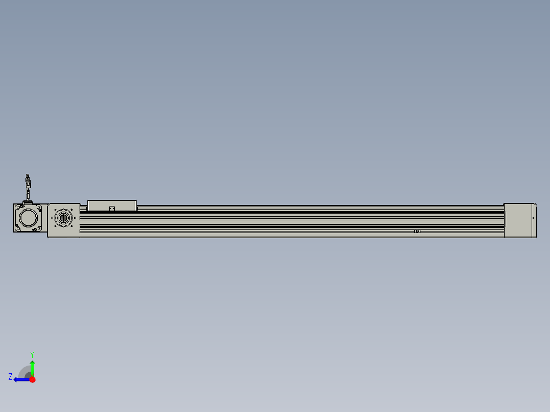 威洛博直线电机模组EB8-L100-S1100-BR-P75-MS3右视图