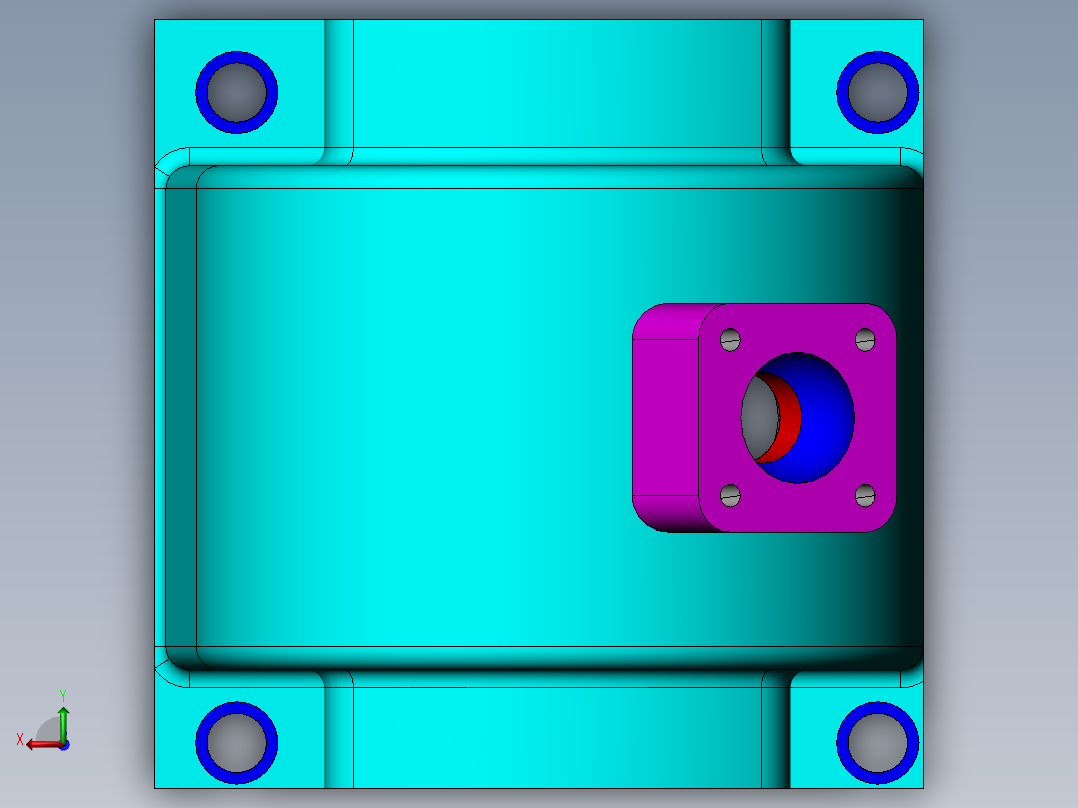 JX835-犁刀变速齿轮箱体数控工艺及夹具设计后视图