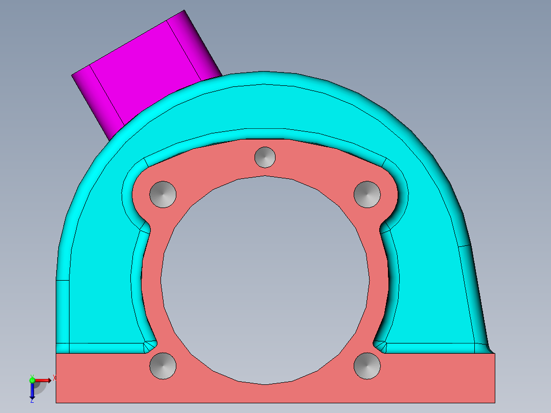 JX835-犁刀变速齿轮箱体数控工艺及夹具设计俯视图