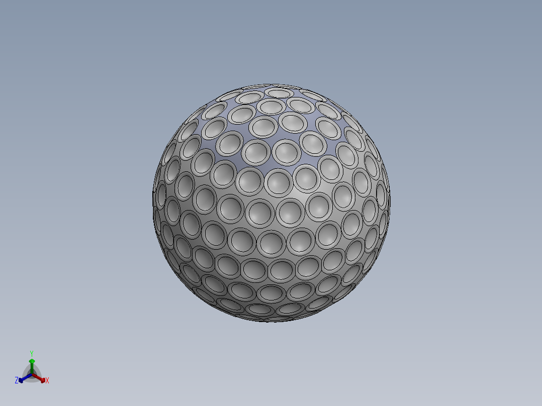 高尔夫球21正等轴测图