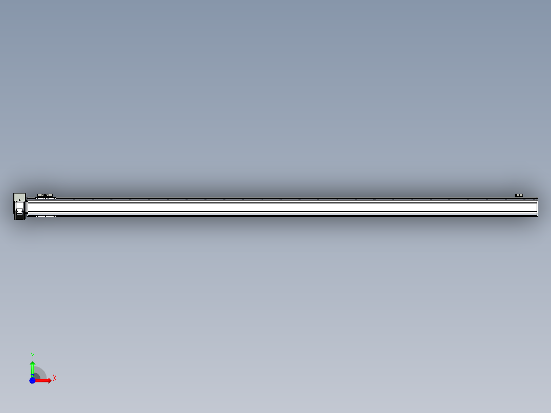 同步带滑台-半封闭B10H-L45-S2500-RU-P40-D3前视图