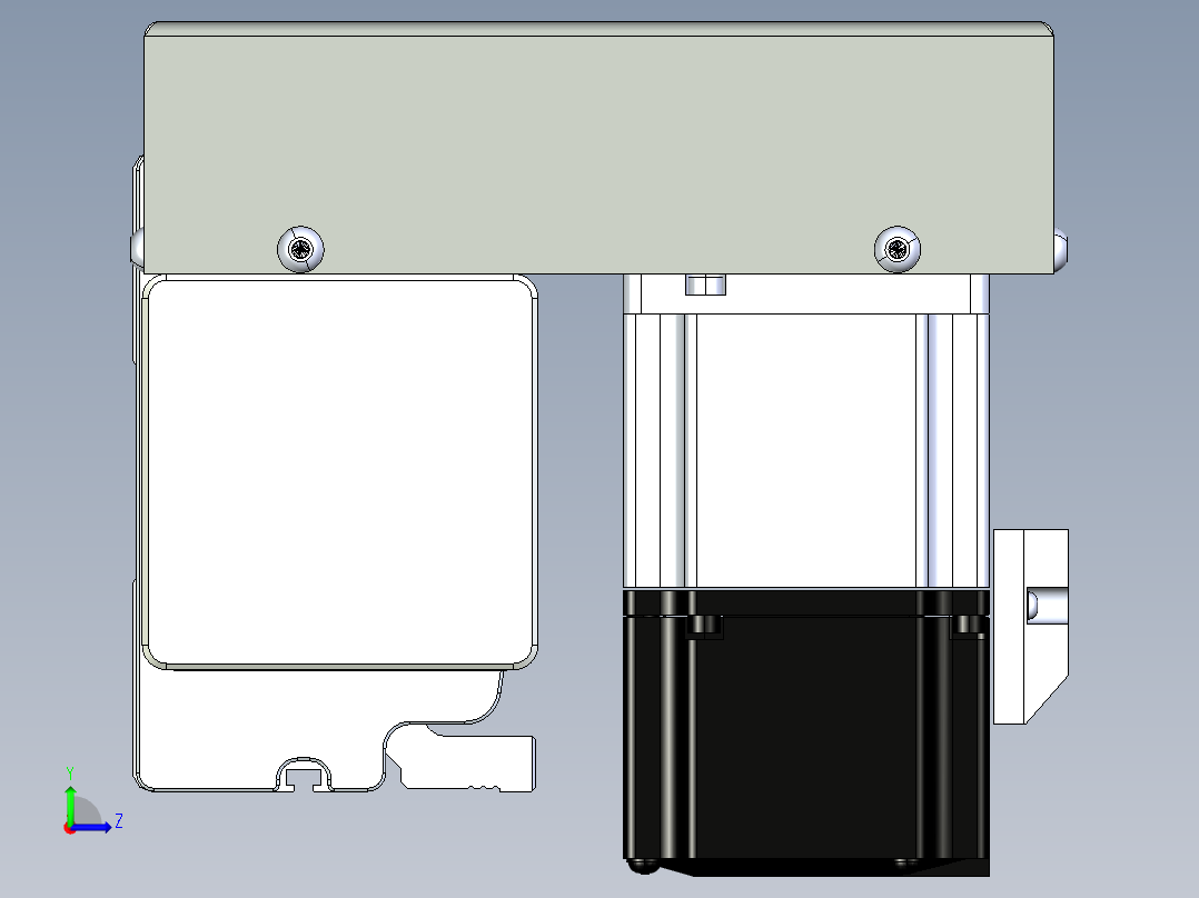 同步带滑台-半封闭B10H-L45-S2500-RU-P40-D3左视图