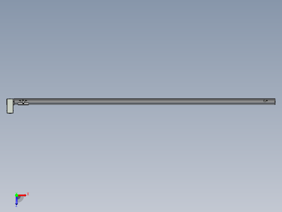 同步带滑台-半封闭B10H-L45-S2500-RU-P40-D3俯视图