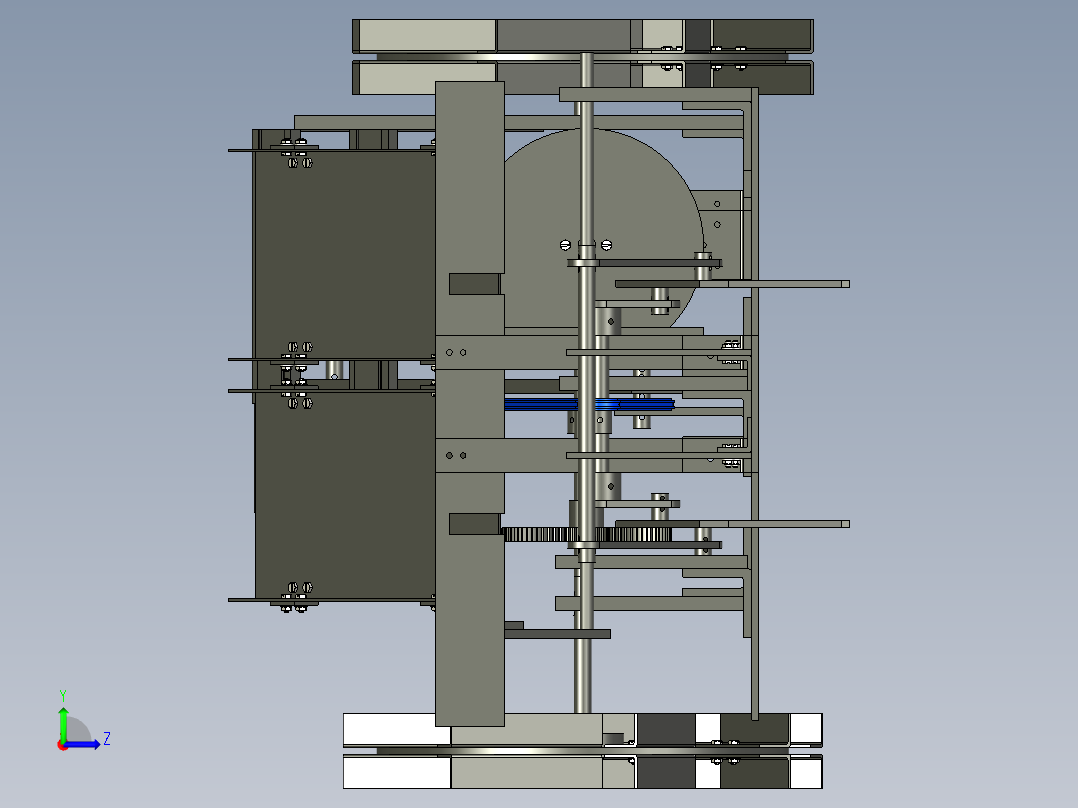 水稻移植机左视图