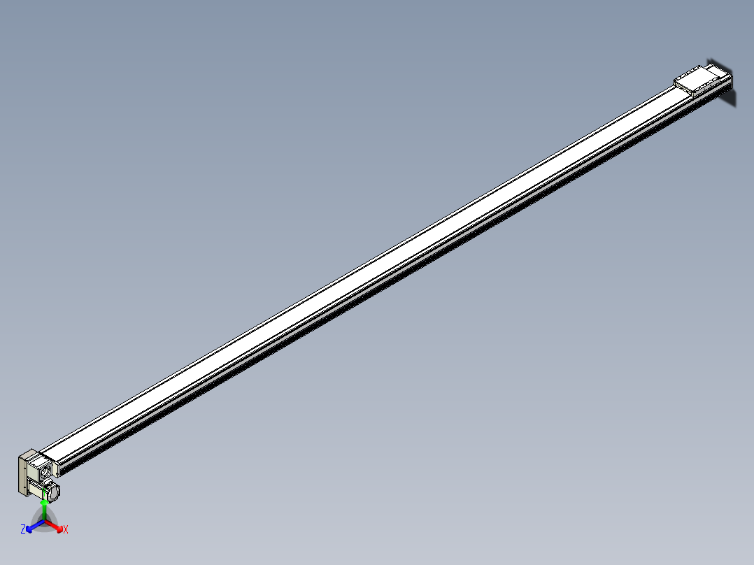 同步带全封闭直线模组TPA-HCB-105D-90-L3050-LP-Y-P20-N3正等轴测图