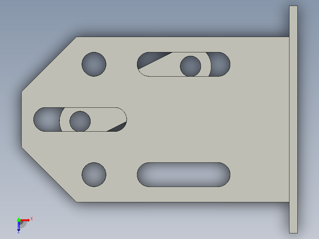 基恩士LV-H37bracket_kc图纸模型俯视图