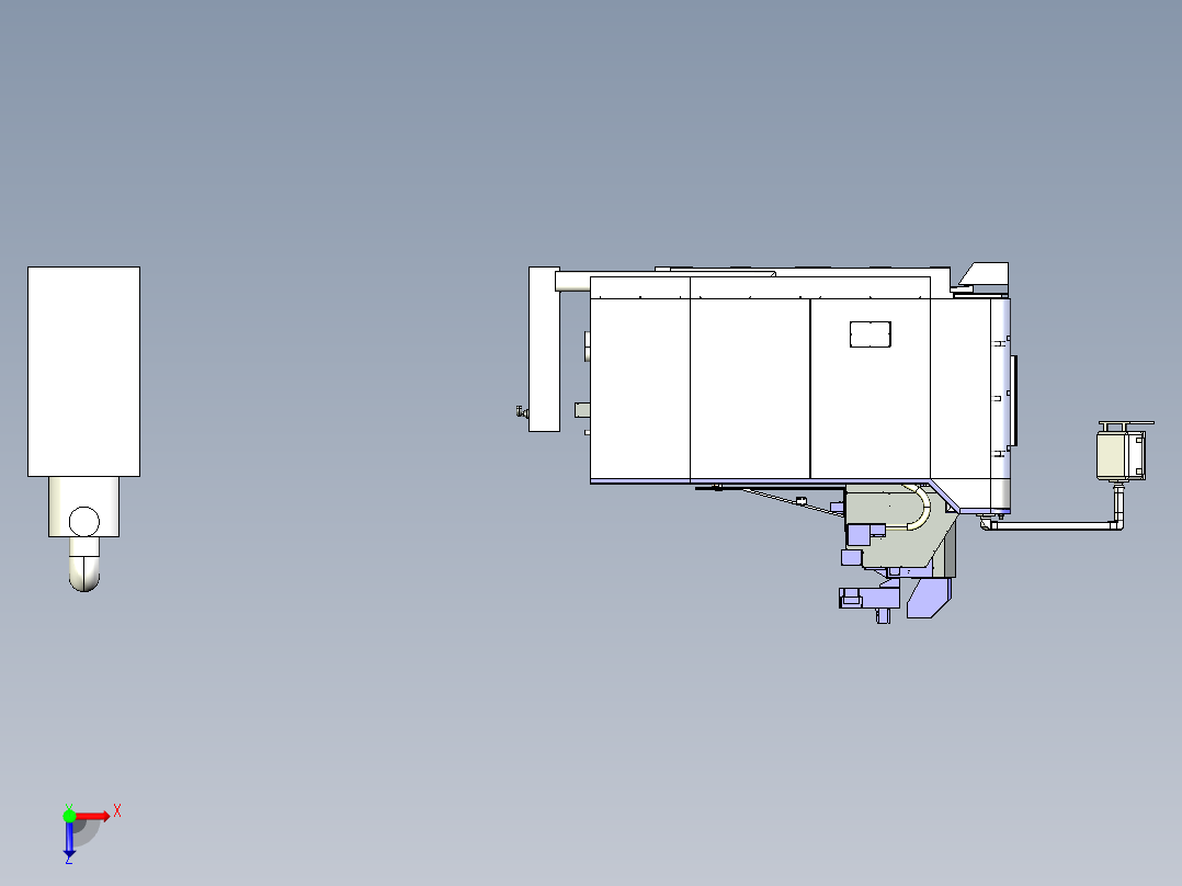 动梁五轴加工中心3020俯视图