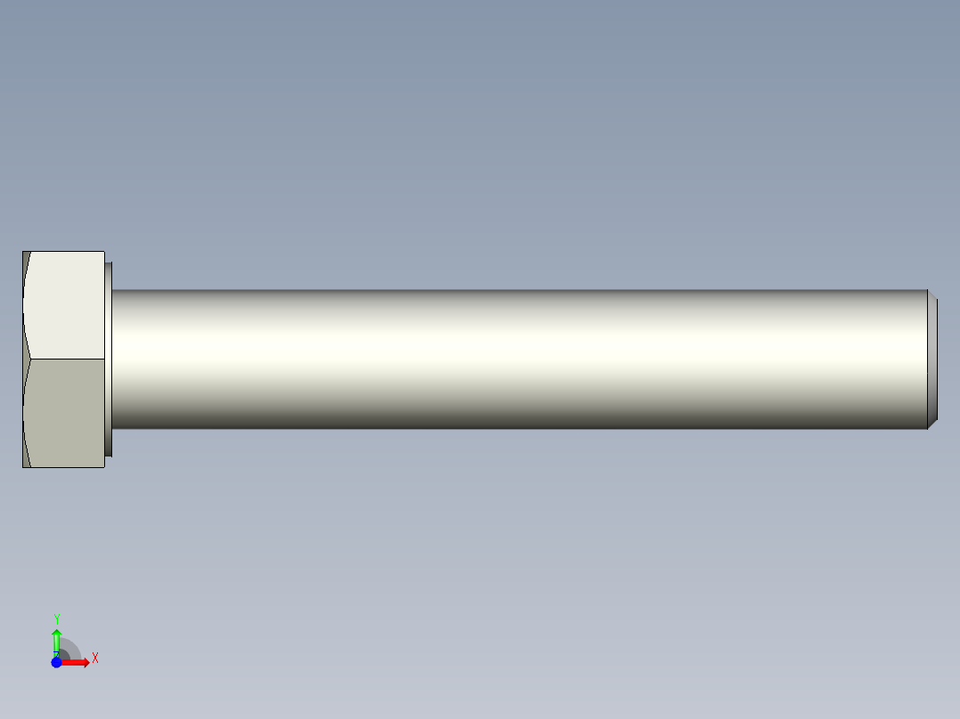 螺钉-DIN_931-M22x2.5x130_34.stp前视图