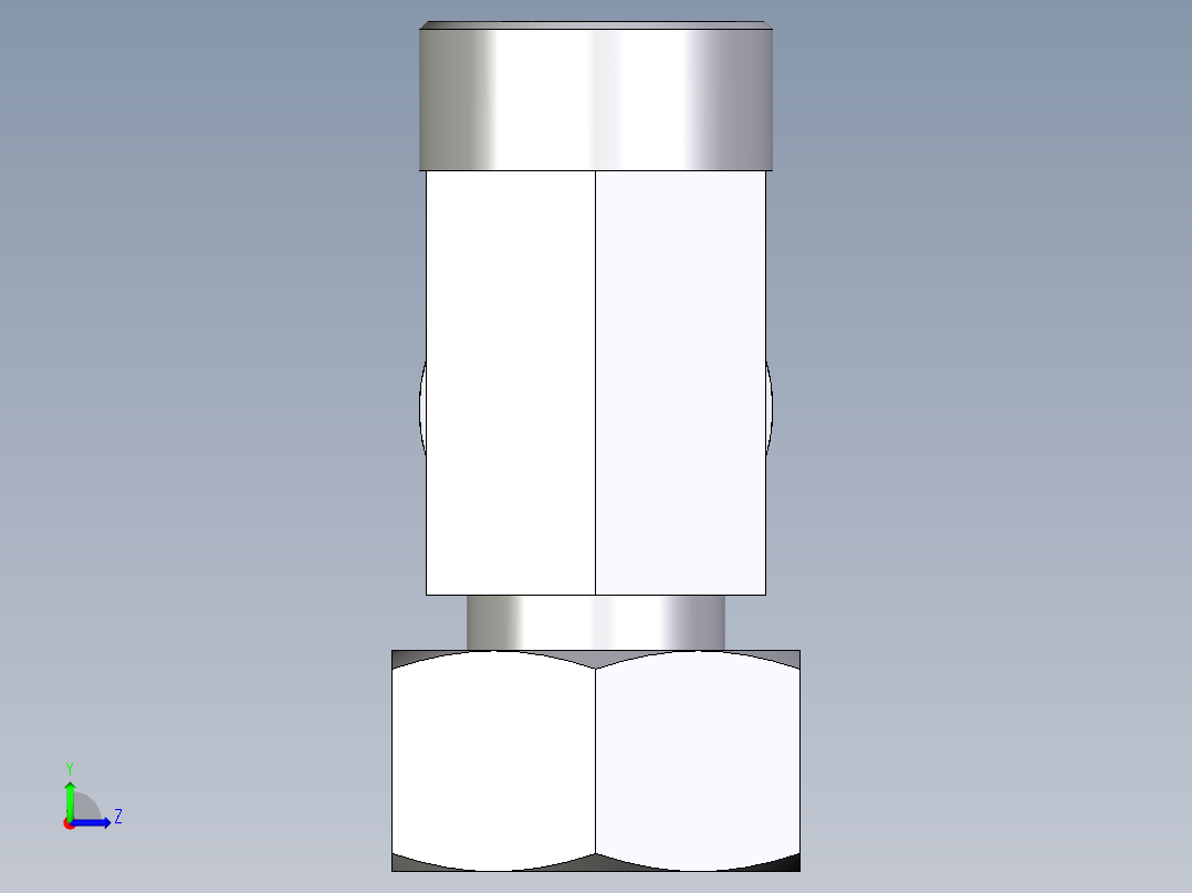 卡套式工业通用硬管接头EO_Standpipe_run_tee_EVL38SOMD71左视图