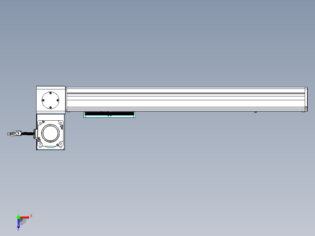 威洛博VBC同步带传动一无尘环境VBC14-L45-S450-BLU-ZP75-C3俯视图