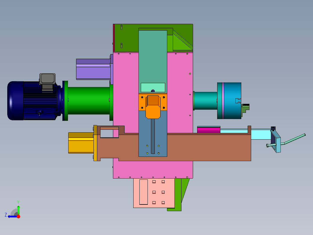传动轴数控自动焊接专机右视图