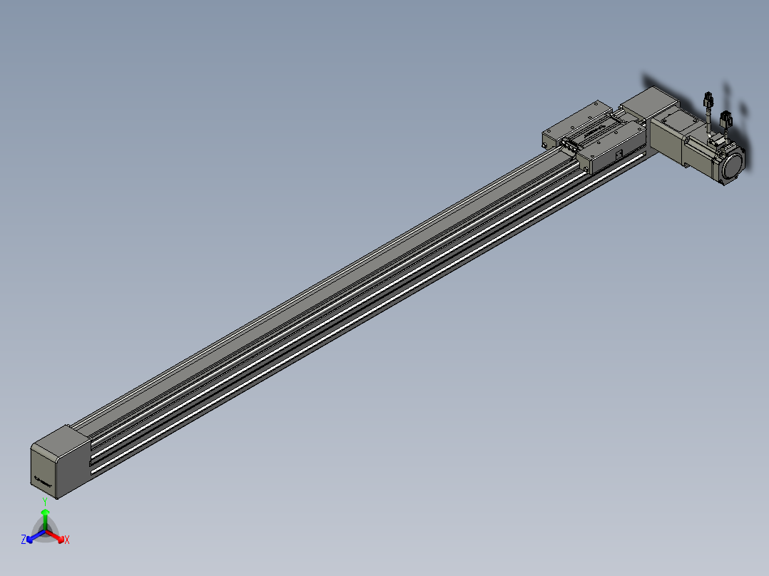 威洛博直线电机模组EB6-L140-S1100-R-P40-MS3正等轴测图