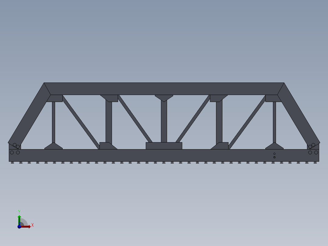简易桁架桥模型前视图