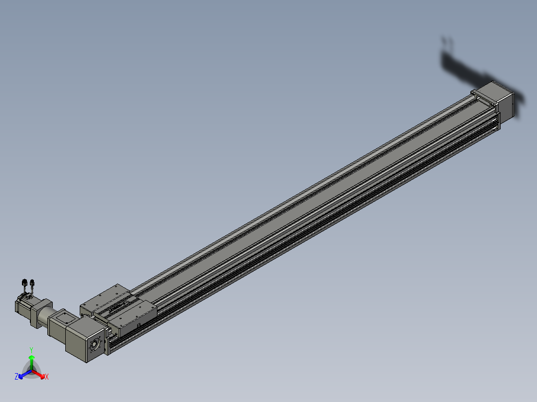 威洛博直线电机模组EB16-L208-S1900-R-ZP75-MS3-5K正等轴测图