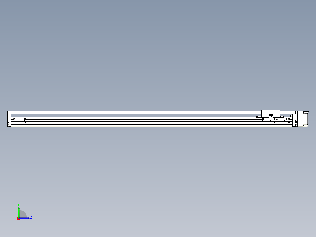 TPA-KNR-86E-1610C-L1000A1-ML-H40-N3线性模块铝制底座左视图