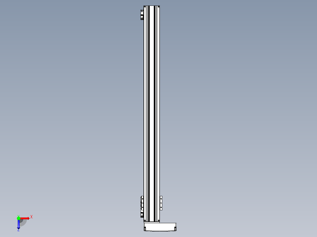 TPA-KNR-86E-1610C-L1000A1-ML-H40-N3线性模块铝制底座俯视图