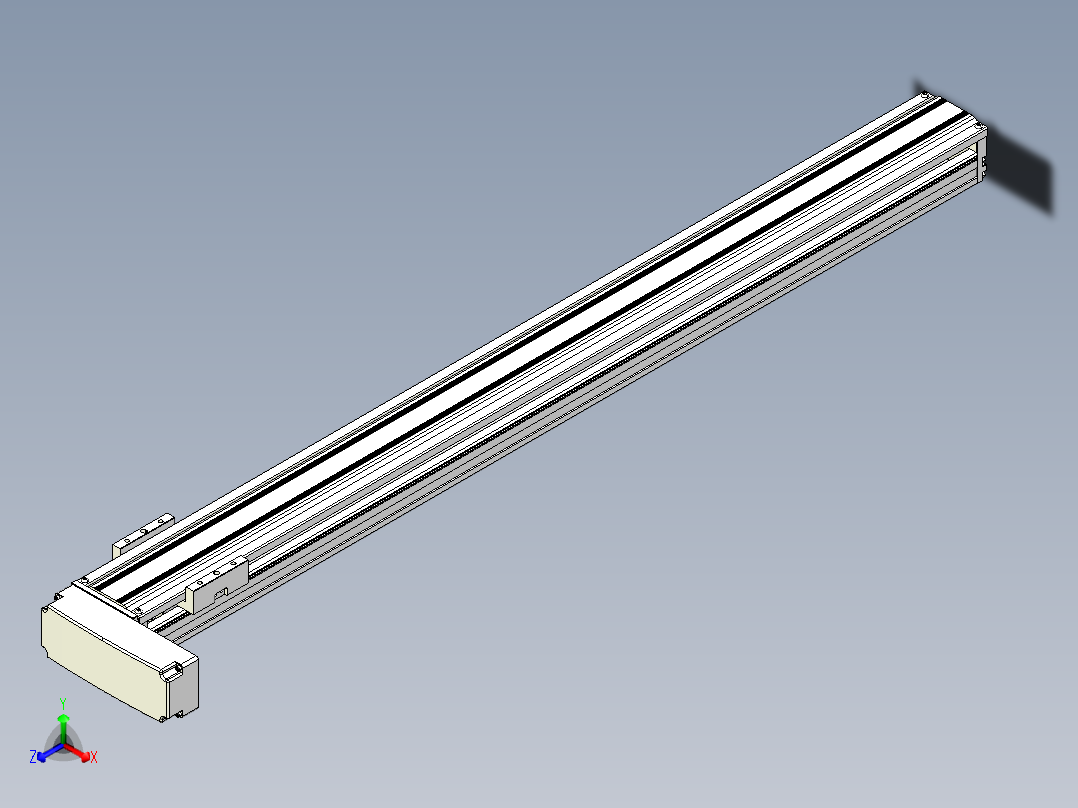 TPA-KNR-86E-1610C-L1000A1-ML-H40-N3线性模块铝制底座正等轴测图