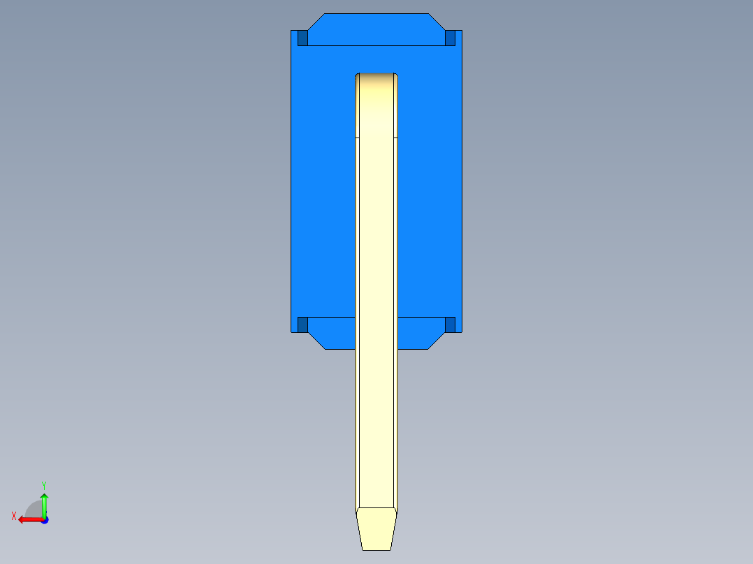 彩色公排针 100mil 2.54mm 系列-DS1022_blue_2x01p_100mil_TypeD_rev1.0后视图