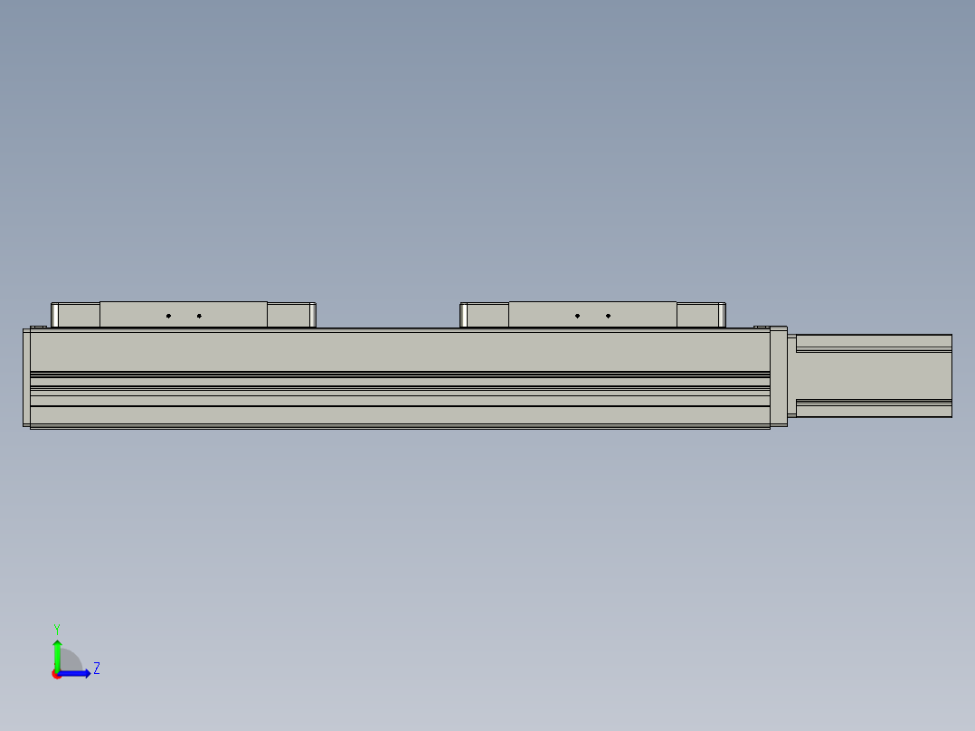 直线模组LHC14-S250-M设计图纸左视图