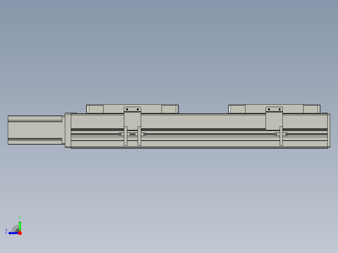 直线模组LHC14-S250-M设计图纸右视图