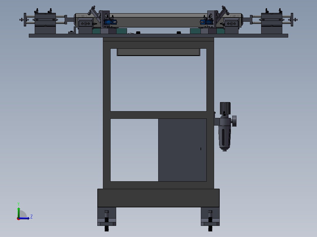 分体油杯激光焊接气动工装左视图