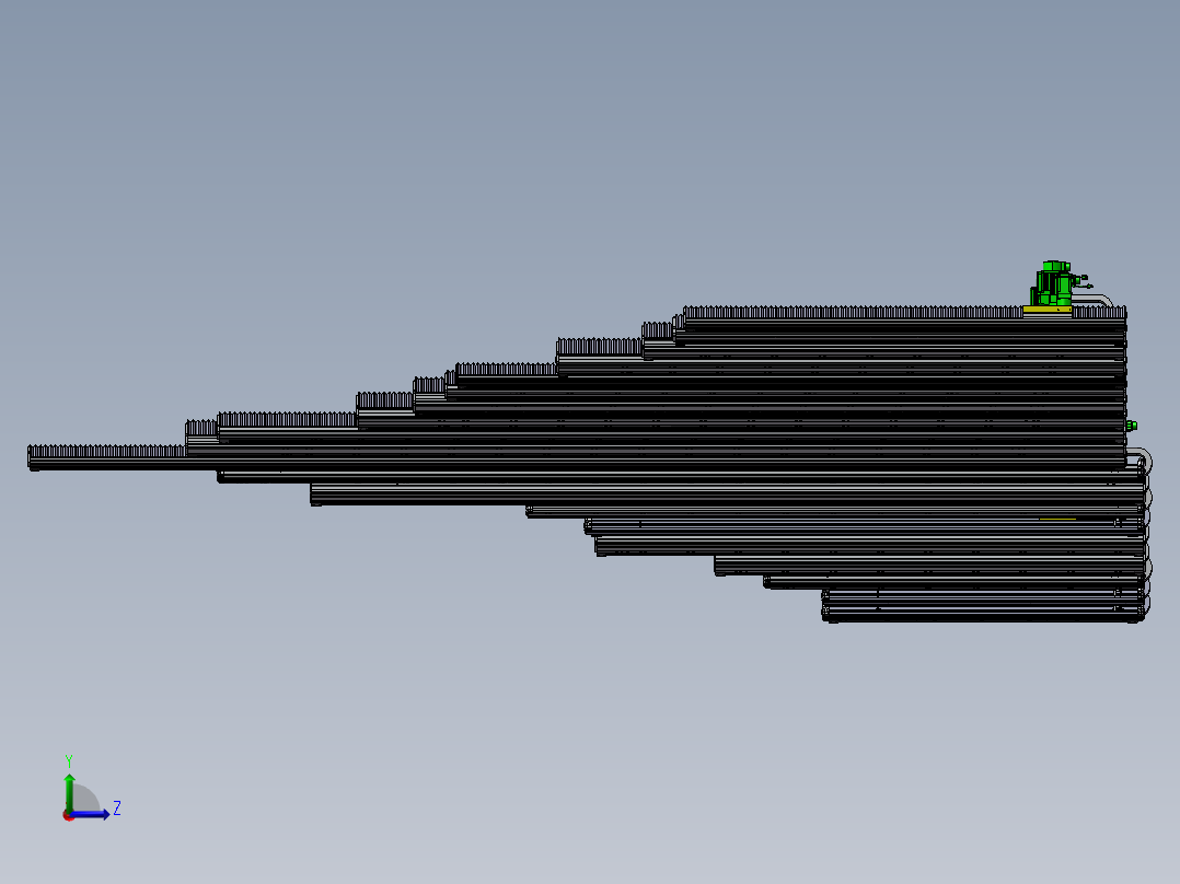 齿轮齿条型模组滑台左视图