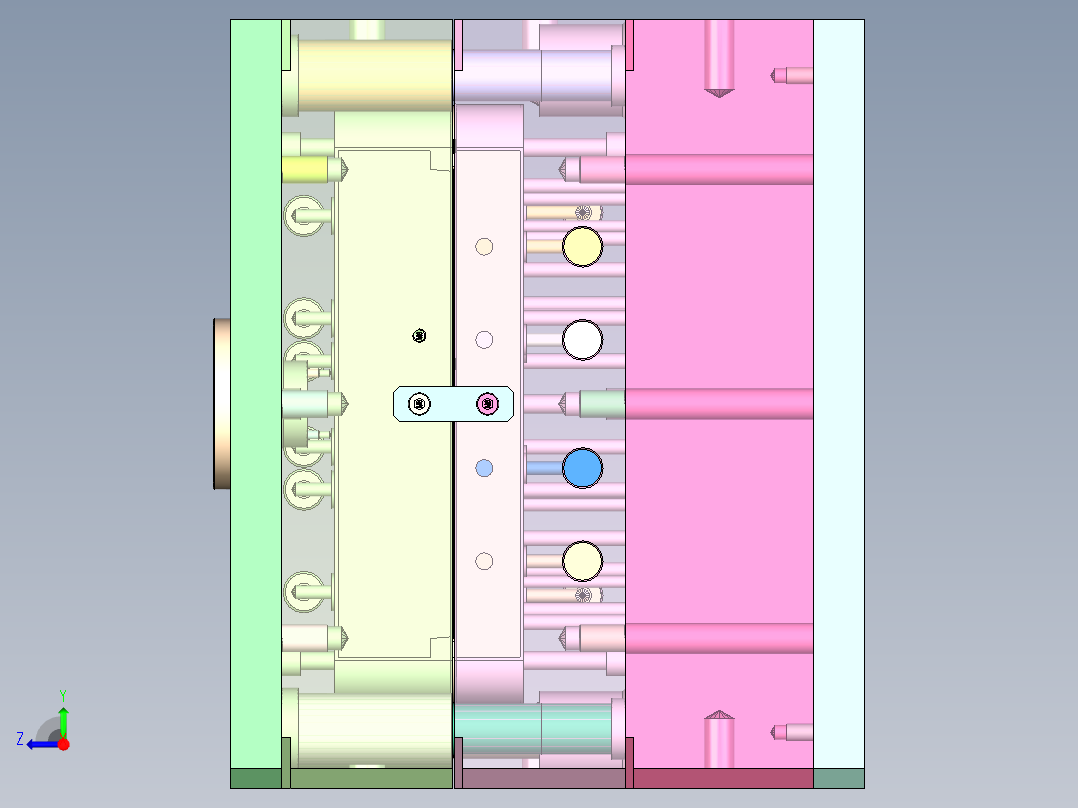 游戏机面盖（含五金件注塑）右视图