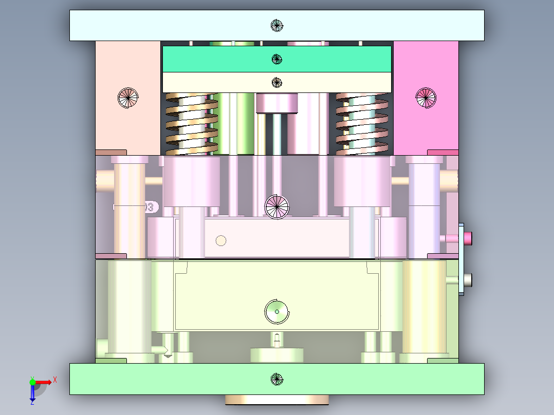 游戏机面盖（含五金件注塑）俯视图