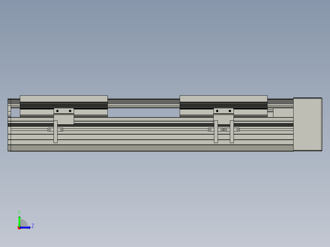 直线模组LHA170-S250-L设计图纸左视图