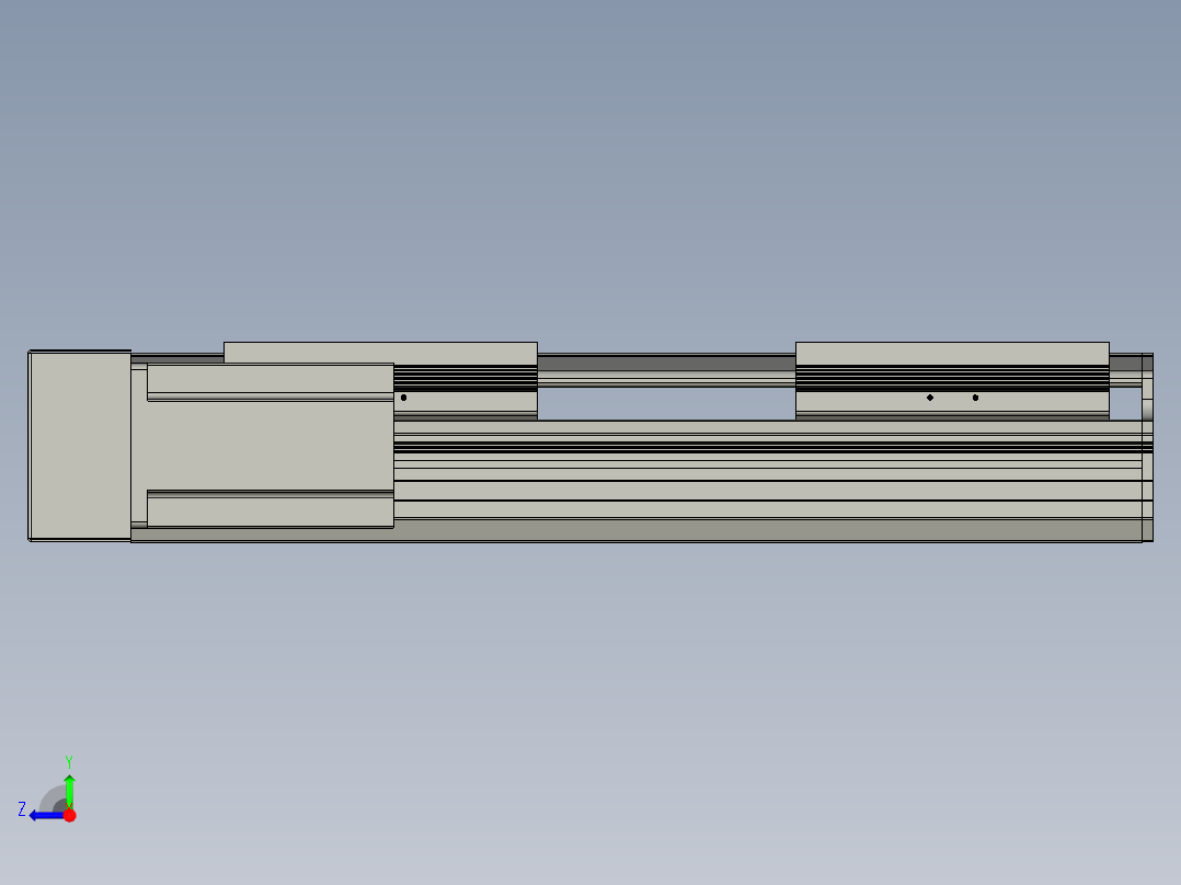 直线模组LHA170-S250-L设计图纸右视图