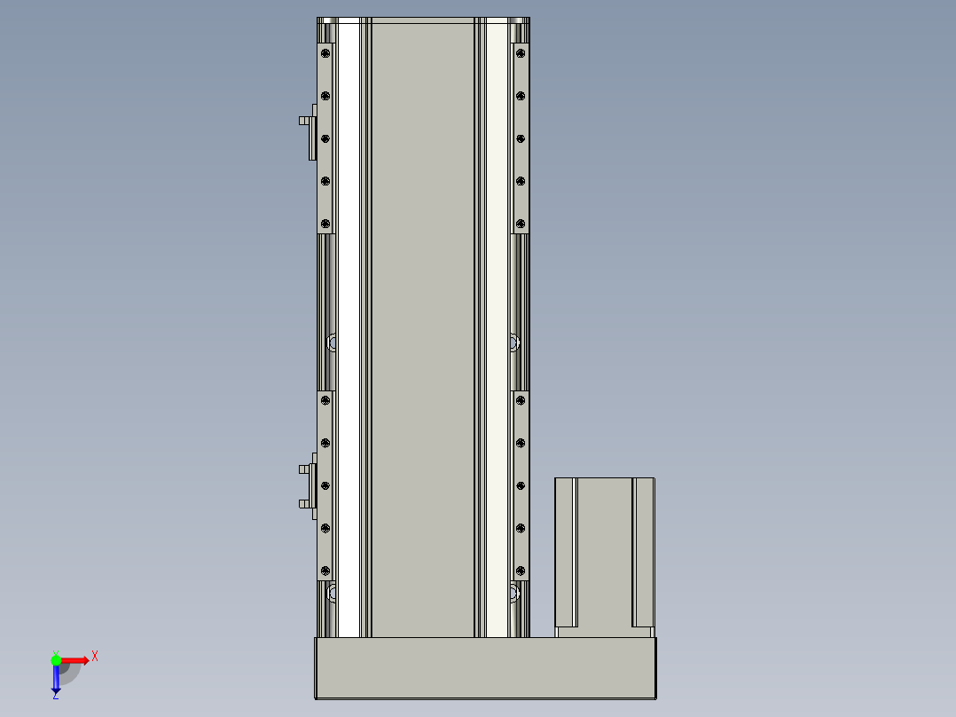 直线模组LHA170-S250-L设计图纸俯视图