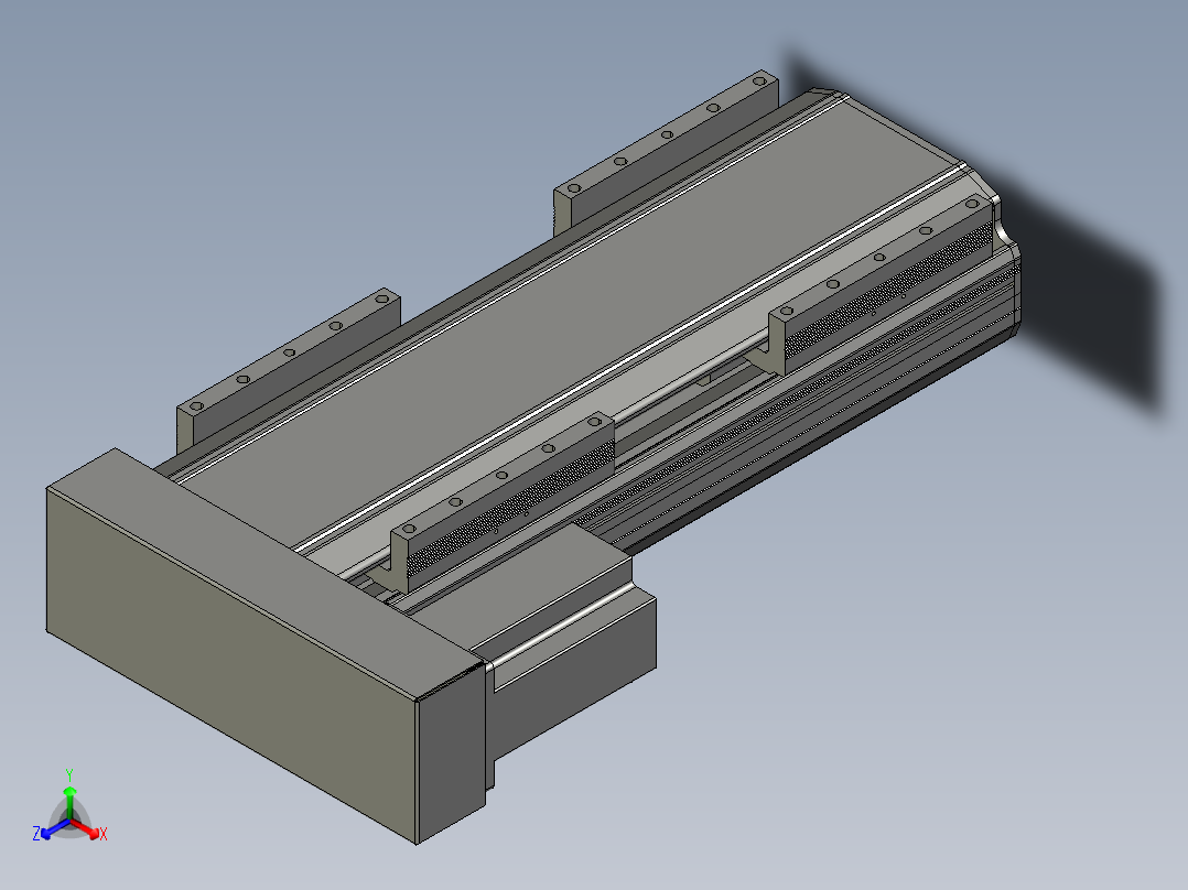 直线模组LHA170-S250-L设计图纸正等轴测图
