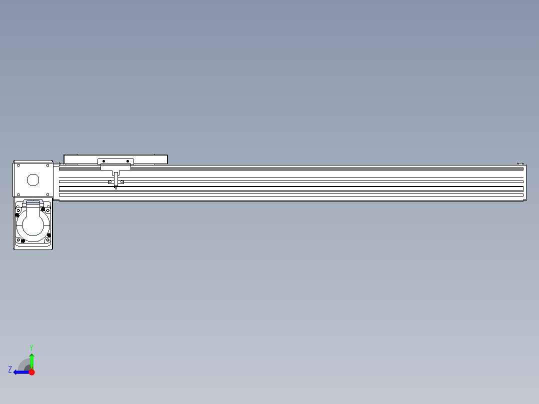 同步带全封闭直线模组TPA-HCB-120D-90-L550-LP-Y-P40-N3右视图