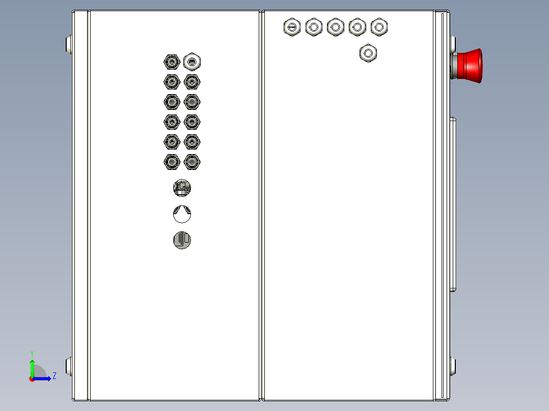 电动和气动箱左视图