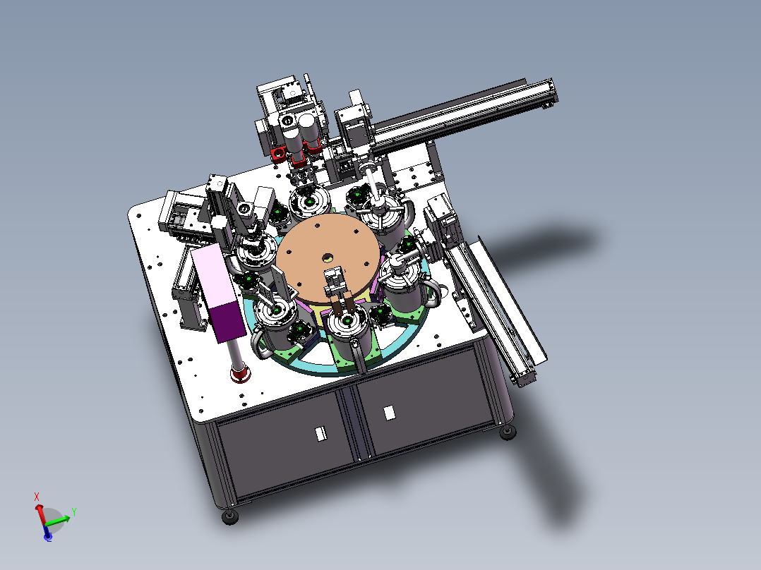 六工位转盘螺丝机SW模型