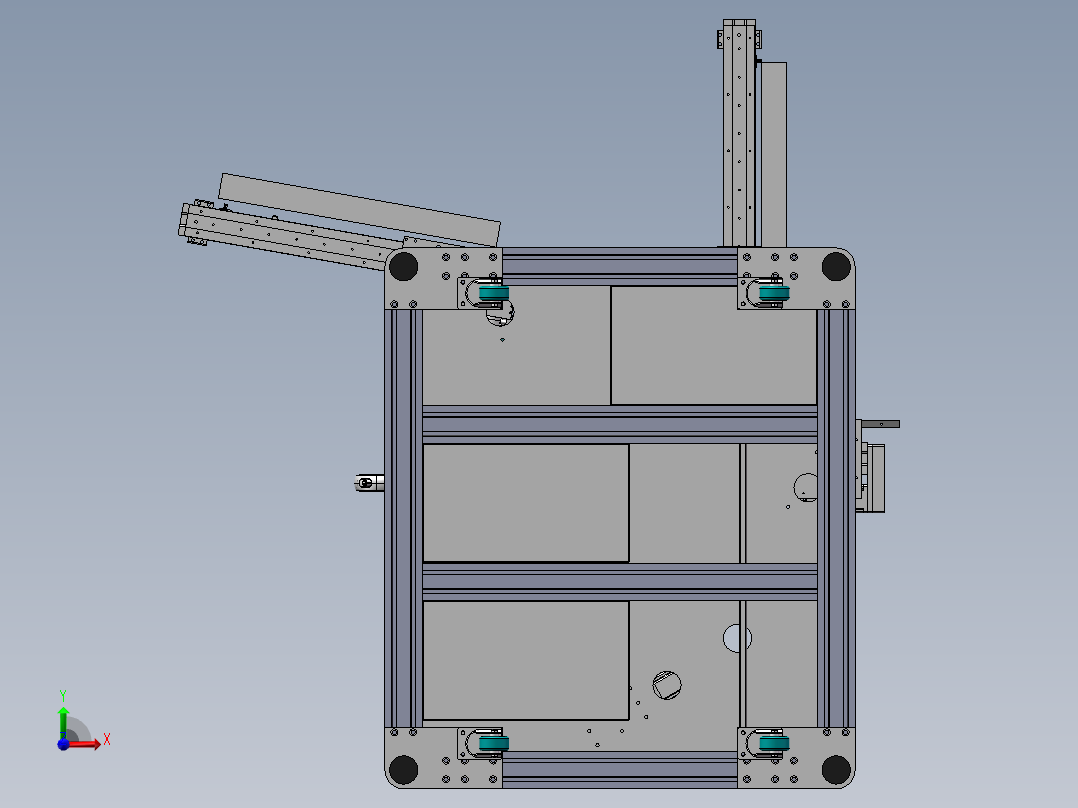 六工位转盘螺丝机SW模型前视图