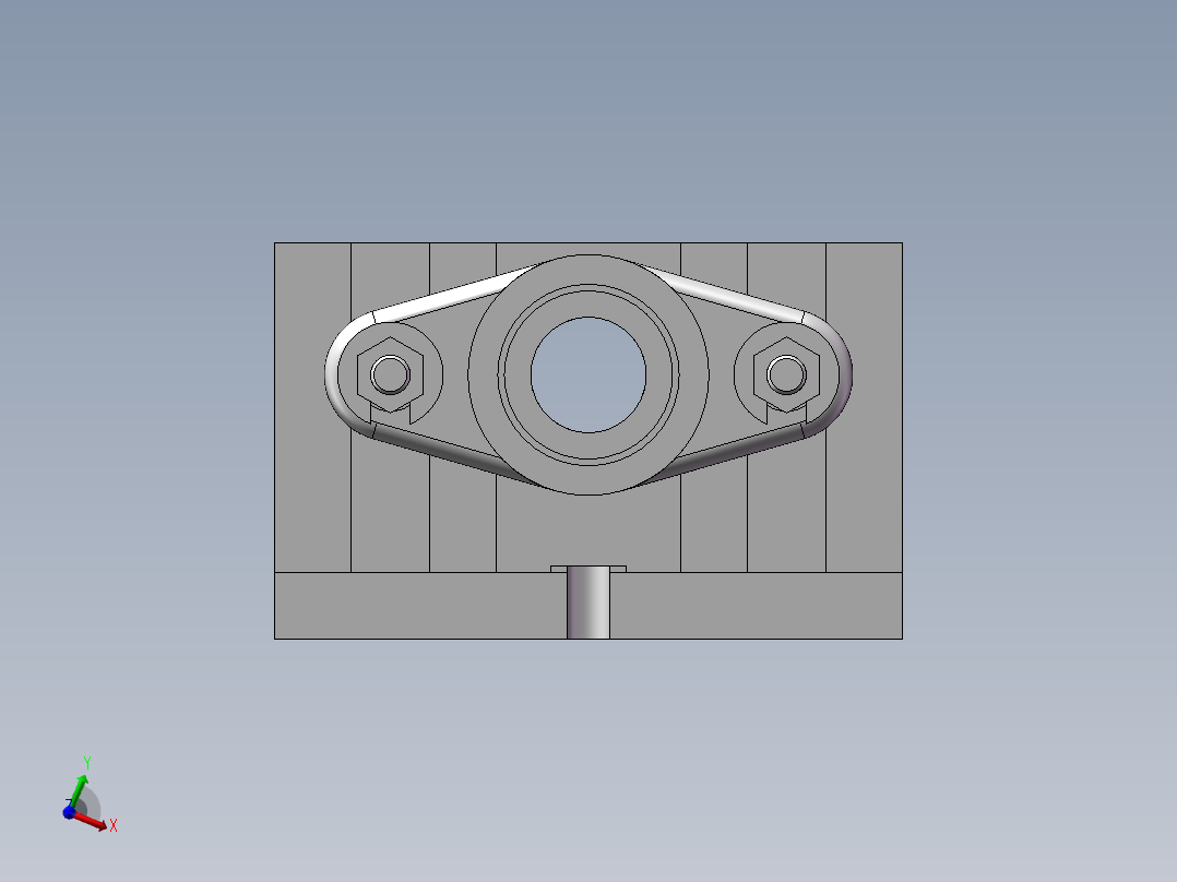 831007拨叉加工工艺及镗φ55孔及φ73端面夹具设计【含三维SolidWorks和UG】前视图