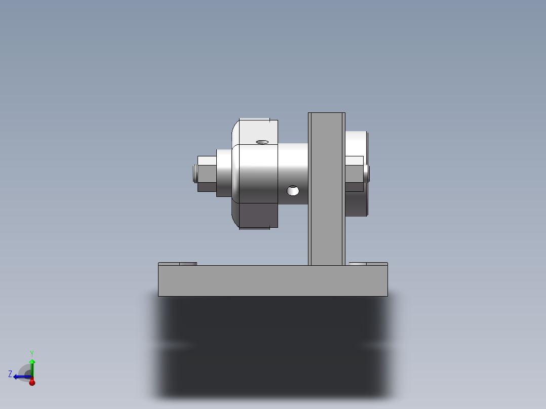 831007拨叉加工工艺及镗φ55孔及φ73端面夹具设计【含三维SolidWorks和UG】右视图